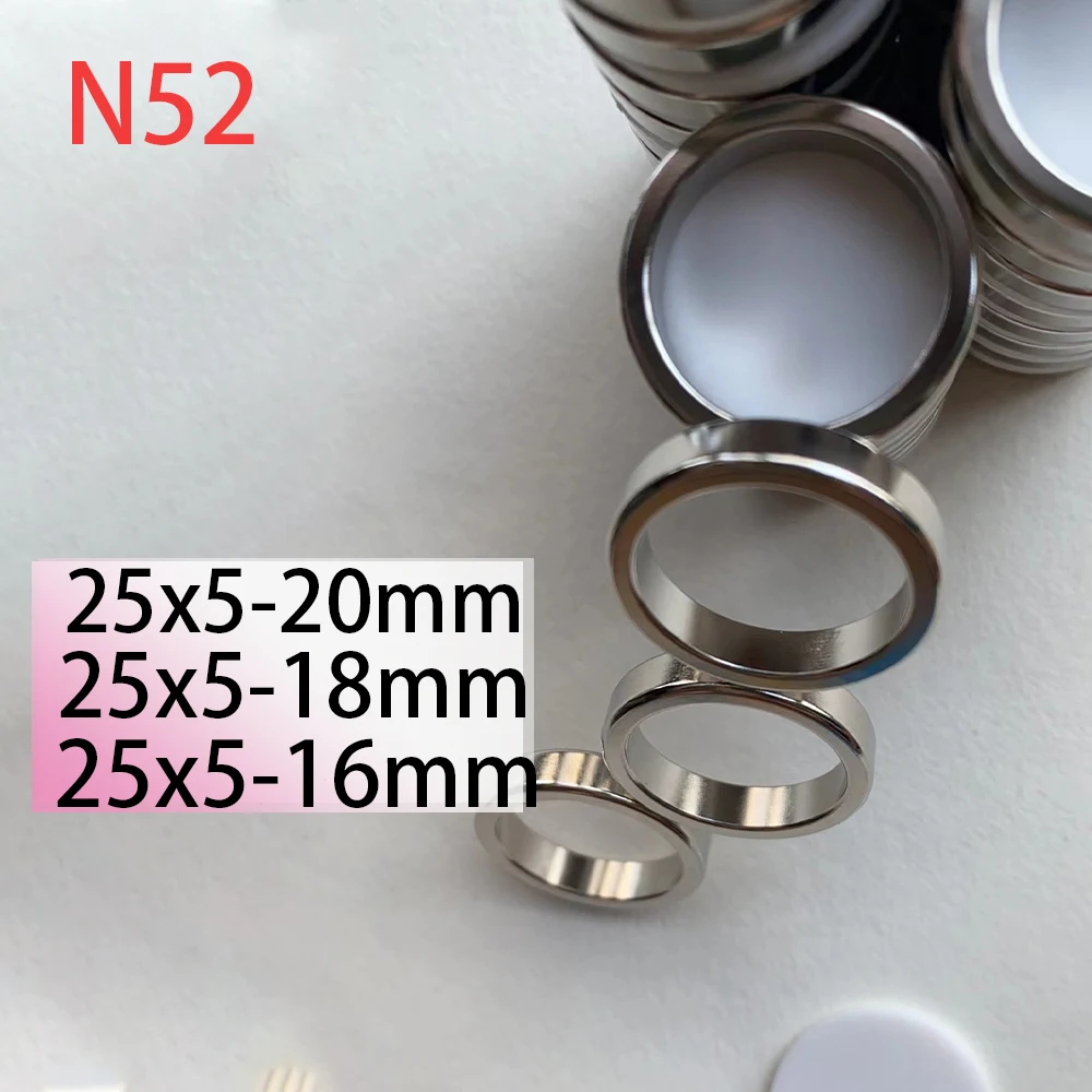 

N52 25x5-20 25x5-18 25x5-16 Hole Standard Ebike Ring Magnet Ring Round 25*5 Countersunk Neodymium Magnetic Motor Generation Wind