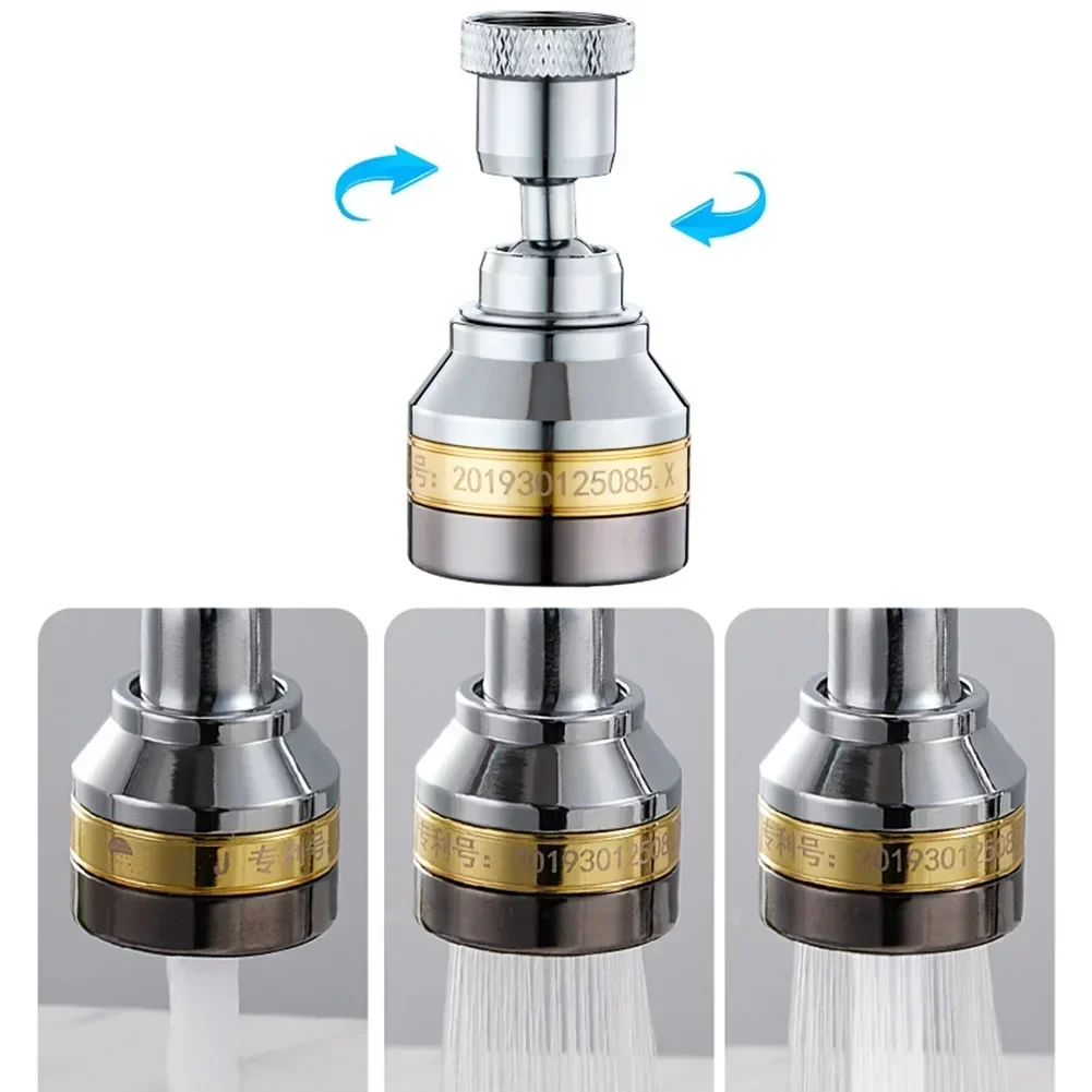 Kitchen Faucet Nozzle 3 Modes Faucet Aerator Moveable Flexible Tap Head Kitchen Water Saver Universal Rotating Bubbler Filter