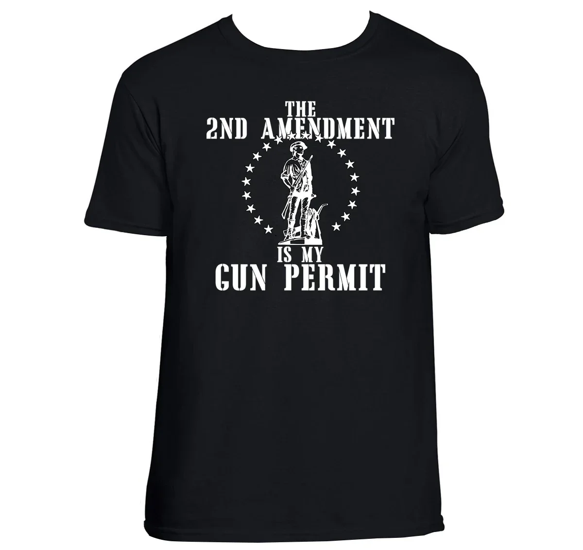 The Second Amendment Is My Gun Permit T-Shirt 100% Cotton O-Neck Summer Short Sleeve Casual Mens T-shirt Size S-3XL