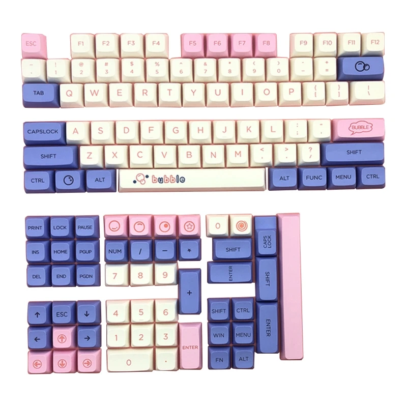 126Keys/Set Dye Sublimation Keycap XDA Profile Mechanical Keyboard PBT Keycap