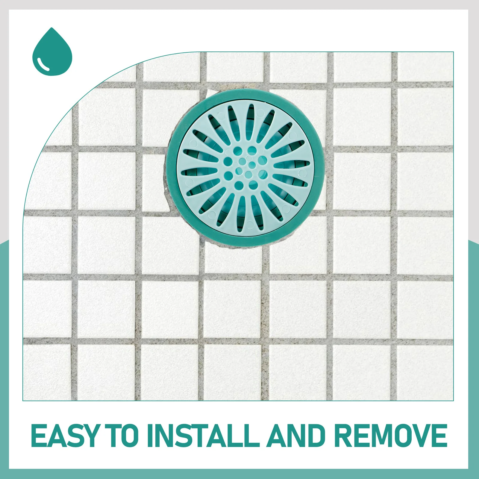 2 قطعة الحمام الشعر الماسك مصفاة المجاري مكافحة رائحة غطاء لبالوعة بالأرضية المطبخ حوض الاستحمام سدادة استنزاف ارتجاعي مانع #3