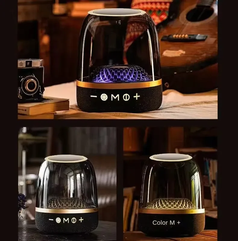 NEW 4th Full Screen Transparent Caixa De Som Bluetooth Speaker 120W High Power Subwoofer 9D Surround Sound Column TWS BOOMBOX