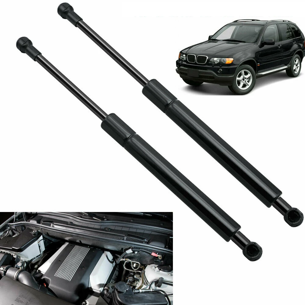 2Pcs Car Gas Lift Supports Hoods Shock Front Boot for -X5 E53 2000-2006 51238402551