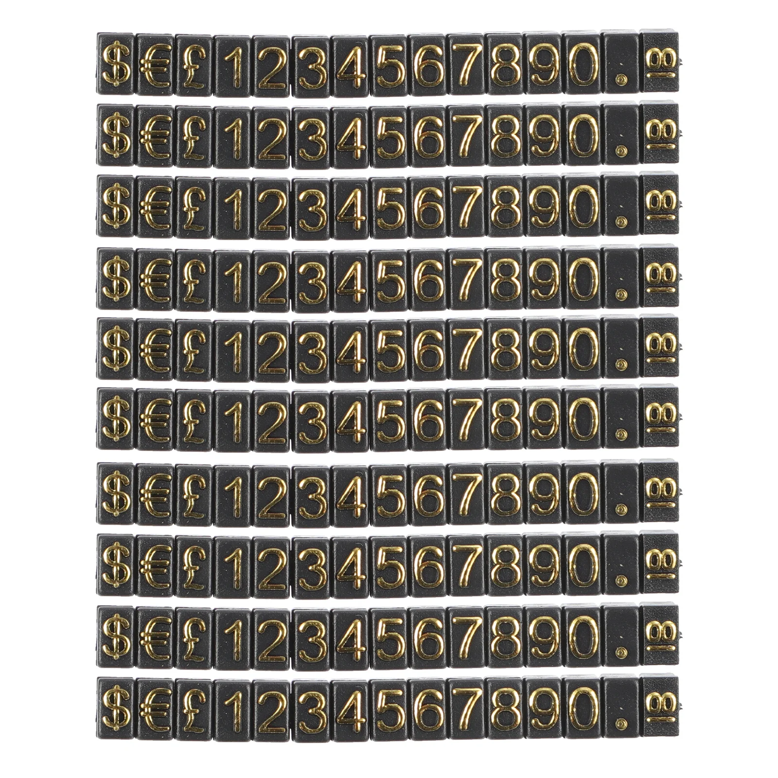 

10pcs Price Tags Jewelry Display Signs Plastic Number Labels for Store Retail Shopping Sturdy Round Edges Long Use