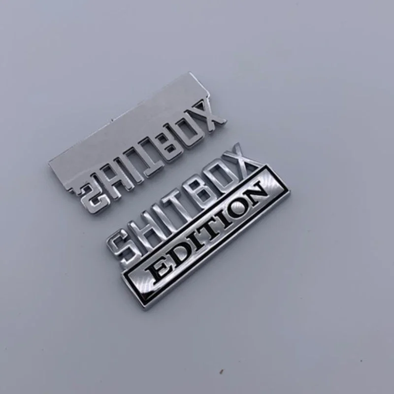 1X 3D ABS Emblem SHITBOX EDITION Badge Car Tail Side Sticker Accessories