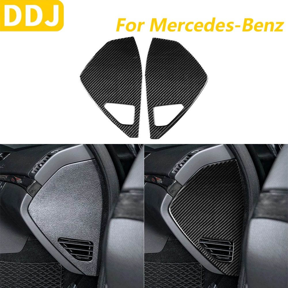 

For Mercedes-Benz E-Class W211 2003-2009 Carbon Fiber Dashboard Side Anti Collision Vent Panel Cover Car Accessories Sticker