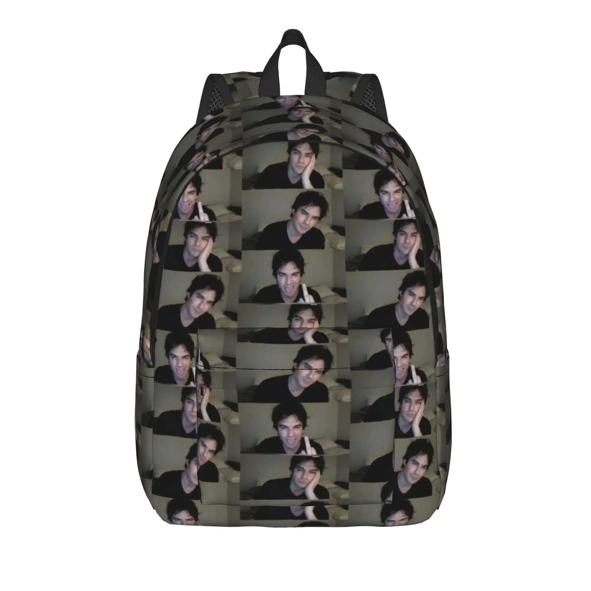 The Vampire Diaries Resuable Movie Backpack Damon Salvatore Travel Backpacks Boy Modern High School Bags Lightweight Rucksack