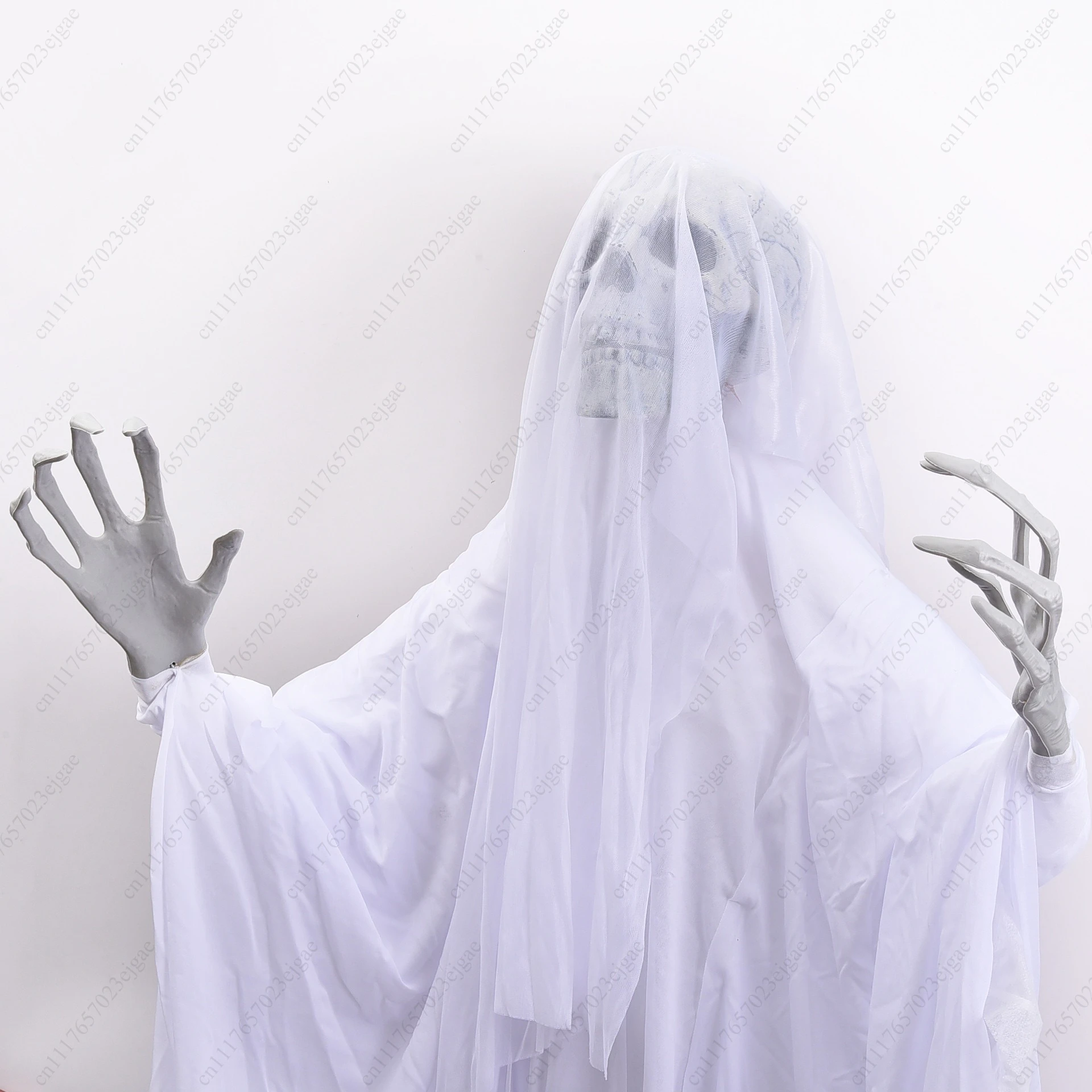 Halloween Voice Controlled Luminous Sound Standing Swinging Ghost 1.7m Terrifying Venue Decoration and Props