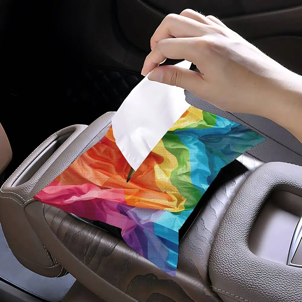 LGBT FLAG Car Tissue Holder Linen Hanging Box Auto Interior Organizer Universal - view 3