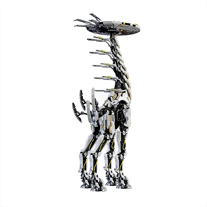 Klemmbausteine Dawned Horizon Langhalsiges Tier Baustein-Set Riesige Version Giraffe Spiel-Sammlung Montagemodell Bausteine Desktop-Dekoration Kreatives Spielzeug Erwachsenen-Geschenk 8016 Teile – Detail 8