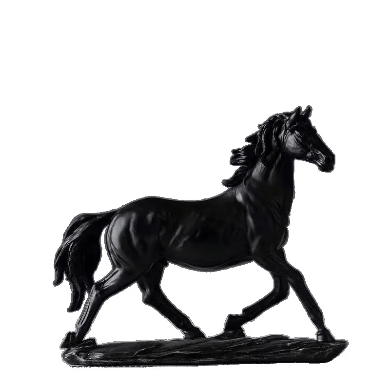 

Nordic Creative Horse Resin Sculpture Retro Style Interior Room Table Decoration Animal Statue & Figurine Home Cabinet Decor