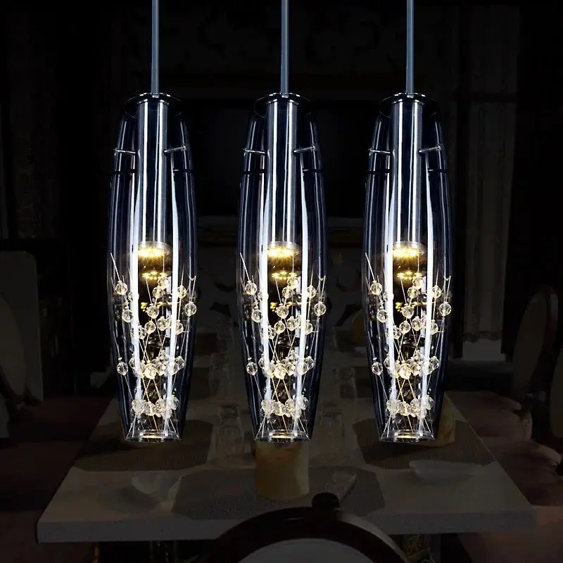 

creative crystal chandelier restaurant bar bedroom stairs modern simple LED Glass Chandelier