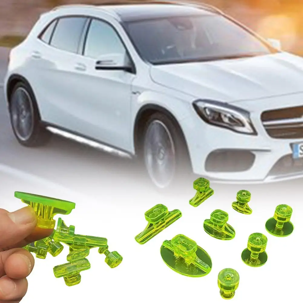 

8pcs/set Paintless Auto Dent Repair Tools Puller Tabs Sheet Cup Glue Body Tabs Removal Acesssories Hail Dent Metal Kit Suct X0G3