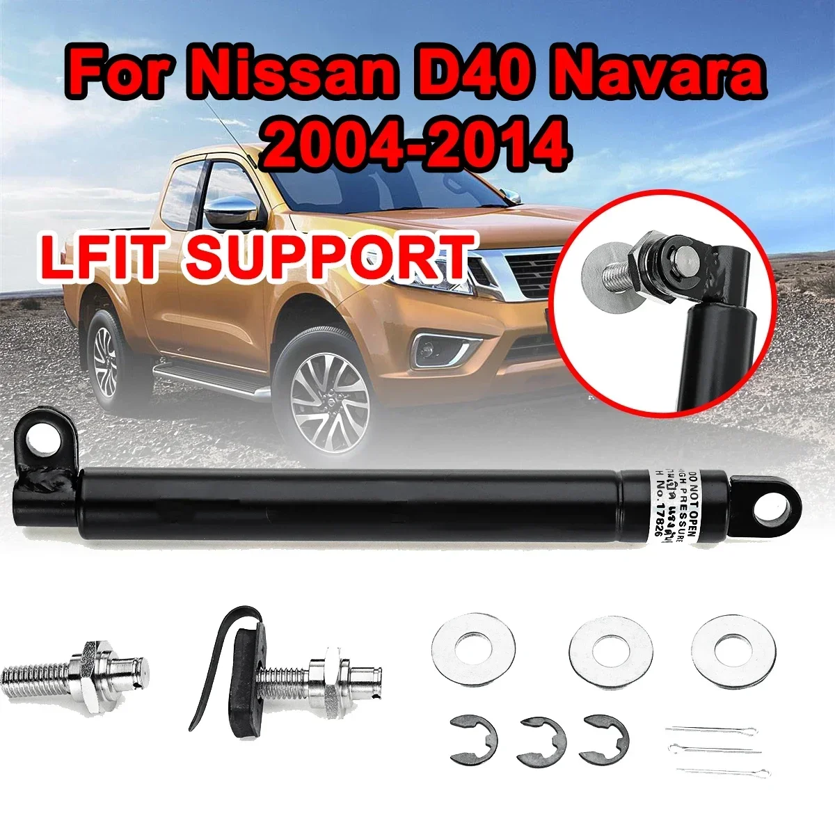 

Car Rear Liftgate Tailgate Slow Down Trunk Gas Shock Strut Damper Lift Supports Rod Set Fit For Nissan Navara D40 2004-2014