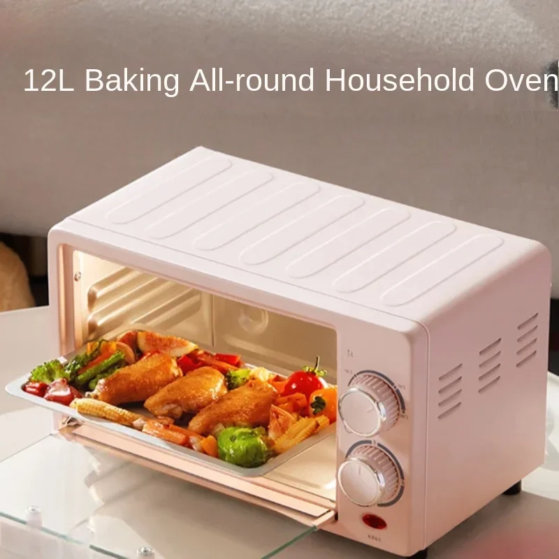 12L Mini Electric Oven, Compact Baking Oven for Home Use, SpaceSaving Toaster, Quick Heat Oven, Countertop Baking Appliance,