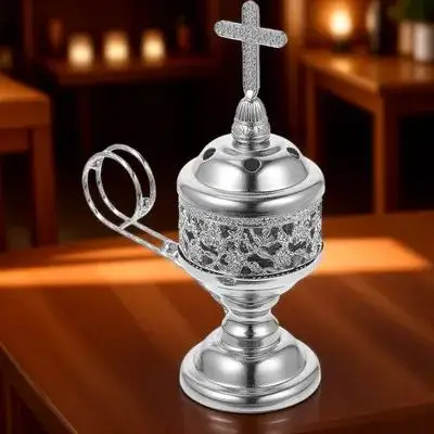 

1pc Metal Incense Burner Small Portable Arabic Censer For Home Decor Study Bedroom Yoga Studio Middle East Design Censer