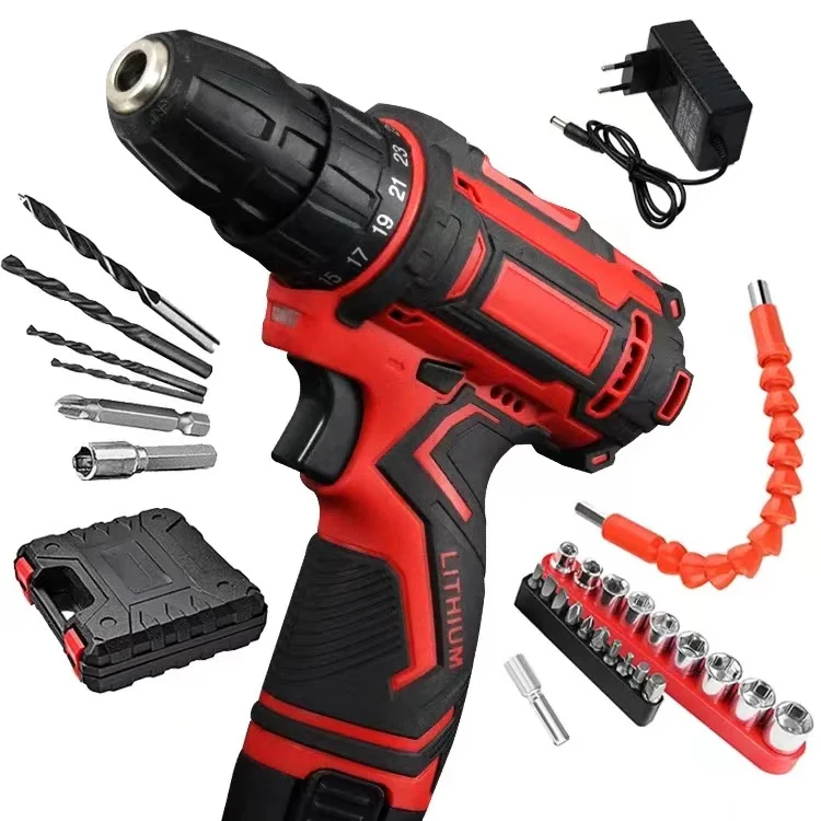 Household flashlight to 18V lithium-ion battery cordless screwdriver Electric drill Electric screwdriver manual wrench Electr