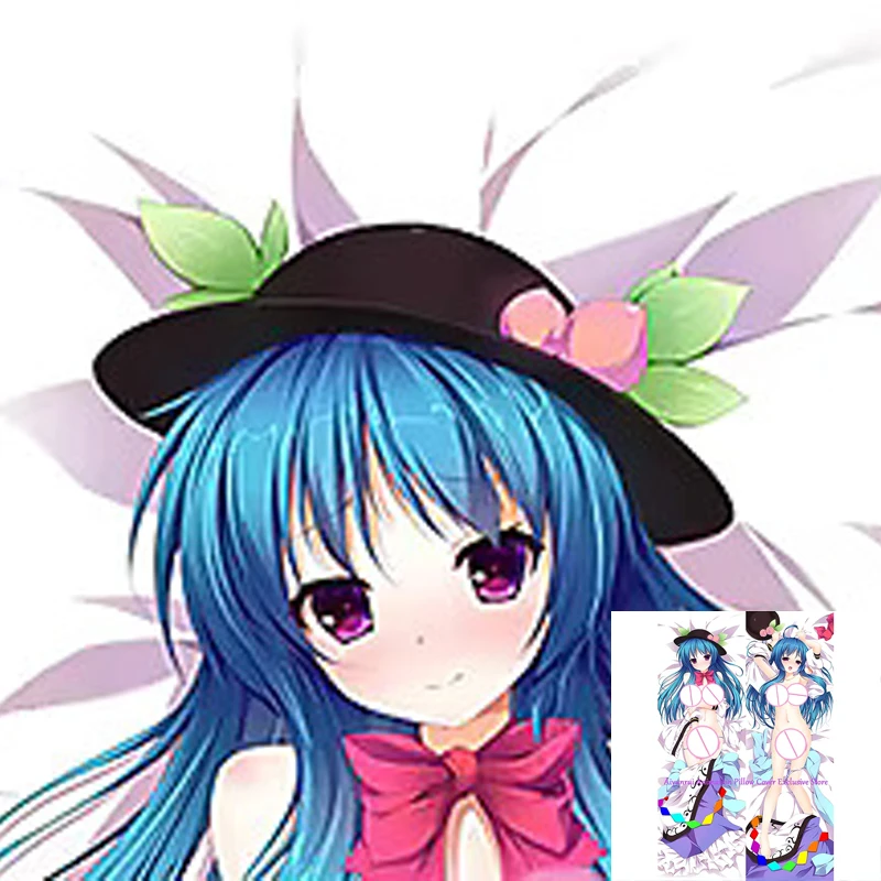 

Anime Pillow Cover Dakimakura Tenshi Hinanawi 2 Side Printed Hugging Body Pillowcase Cushion Cover Bedding Decor