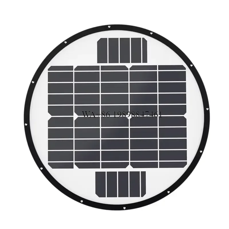 Wmwmnu Hot Sale 120 Lumens Per Watt Round Solar LED Street Light IP66 Garden Lamp with 4G Wifi and 4MP Outdoor Solar