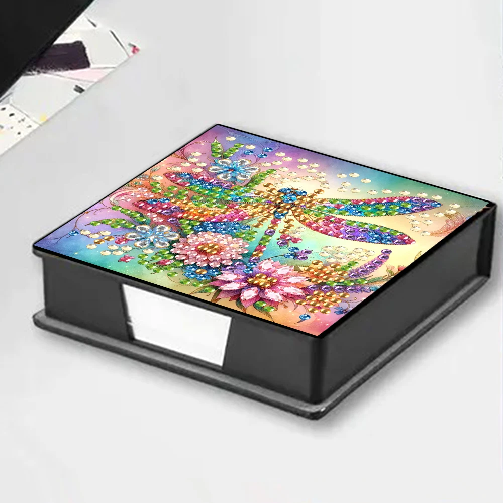 

Dragonfly DIY Diamond Painting Kit Note Box Memo Paper Storage Box Diamond Art