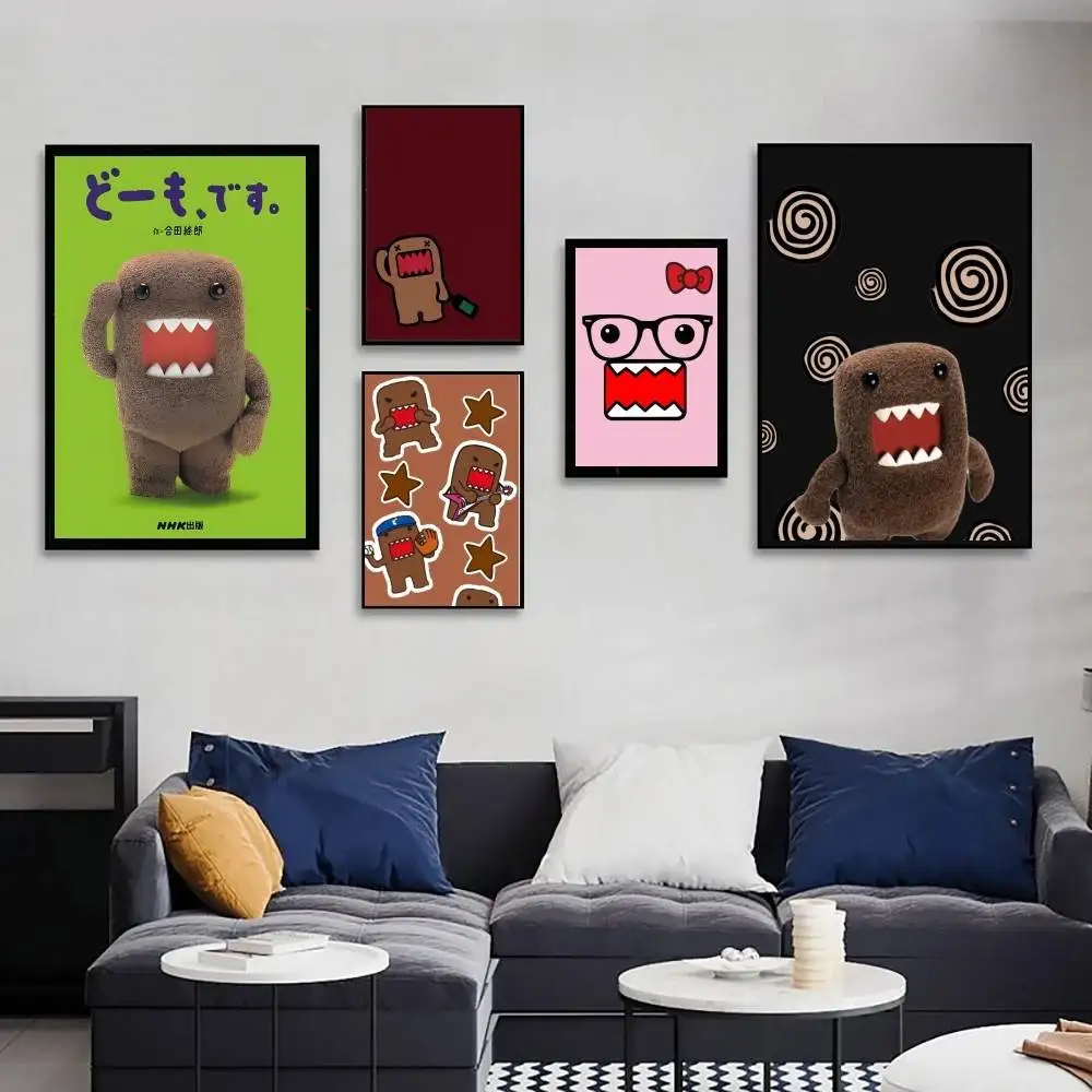 Classic Cartoon D-Domo Kun Poster Art Sticky Wall Waterproof Home Living Room Bedroom Bar Aesthetic Decoration