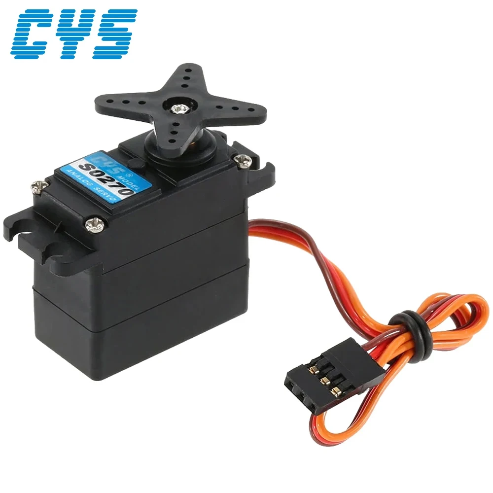 CYS-S0270 S0270 4.8-6.0V 27g 3.5kg Metal Gear Analog Servo For RC 1:12 Car Truck Tank Drone Boat Accessories Toy