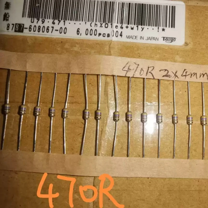 TAIYO 470R 0.25W Thick Copper Foot Small Volume Carbon Film Resistance 2X3MM JAPAN, Japan