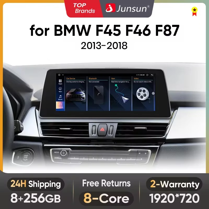 Junsun Wireless CarPlay Android Auto Car Radio For BMW F45 F46 F87 2013-2017 4G WiFi BT Audio Head Unit idrive Multimedia Stereo