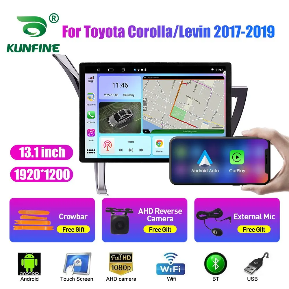 13.1 inch Car Radio For Toyota Corolla/Levin 2017-19 Car DVD GPS Navigation Stereo Carplay 2 Din Central Multimedia Android Auto