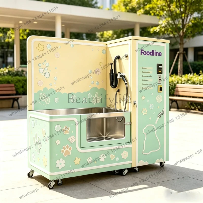 Self Service Pet Bathing Machine Automatic Shampoo Foam Rinsing System Commercial Dog Wash Equipment Customized