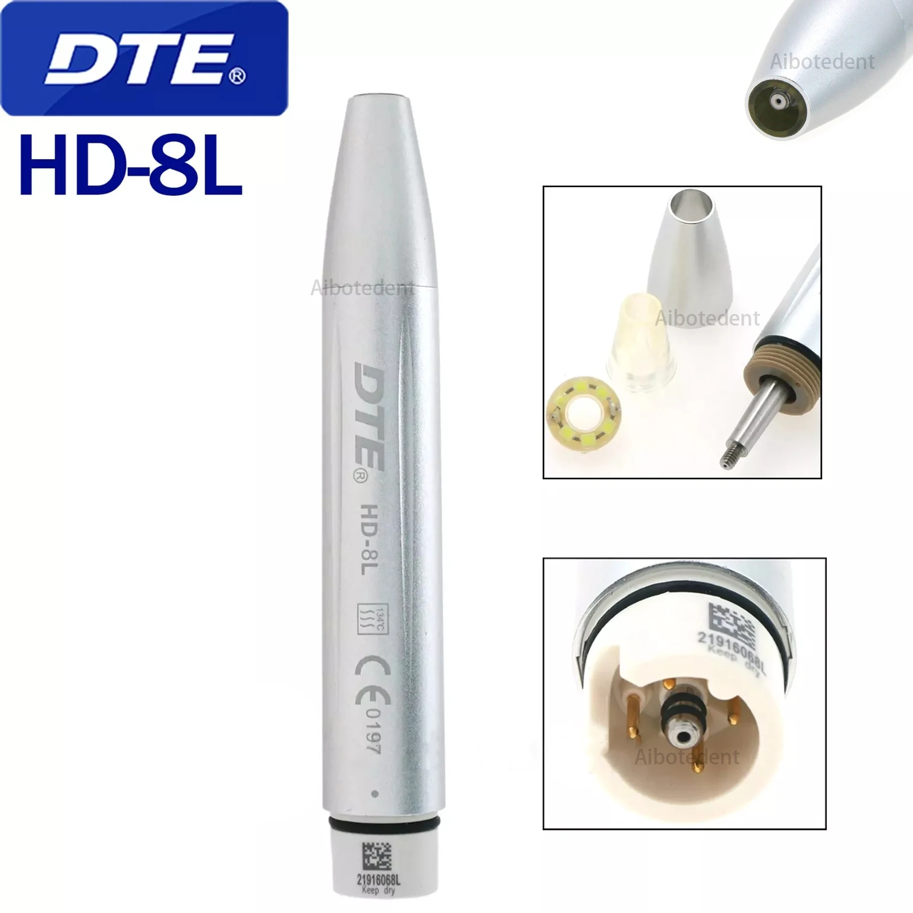 Woodpecker DTE 100% Original HD-8L Handpiece Compatible S6 D600 LED Dental Ultrasonic Piezo Scaler