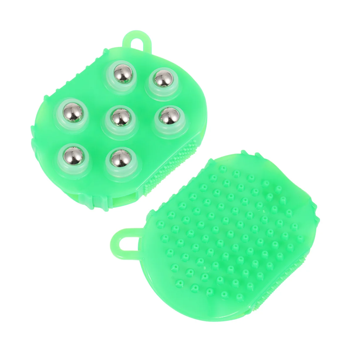1 szt. Obrotowy o 360 stopni masażer z siedmioma kulami do redukcji bólu mięśni i głębokiego masażu, zielony