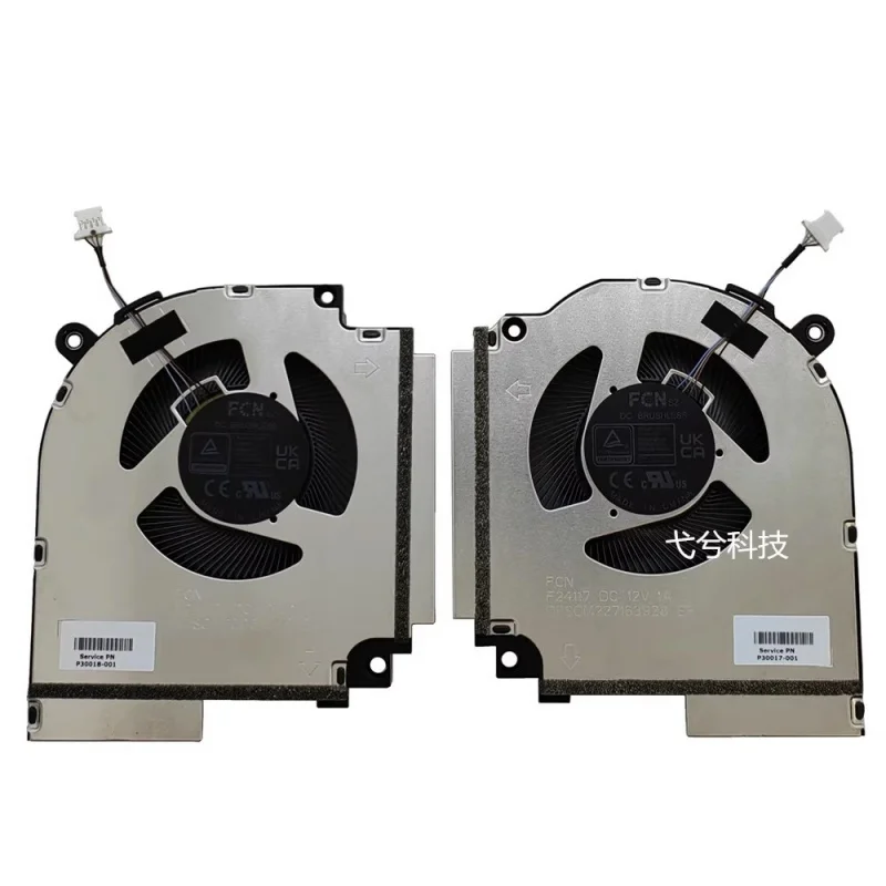 

C New CPU & GPU GPU Cooling Fan DC12V For HP OMEN 16" Gaming Laptop 16-am TPN-Q304
