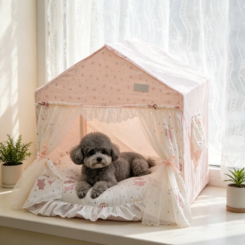 

Love Pillow Pet Bed For Dog With Dog Cushion Girl Boy Indoor Puppy Accessories Home Tent House For Small Breeds Animal Camping