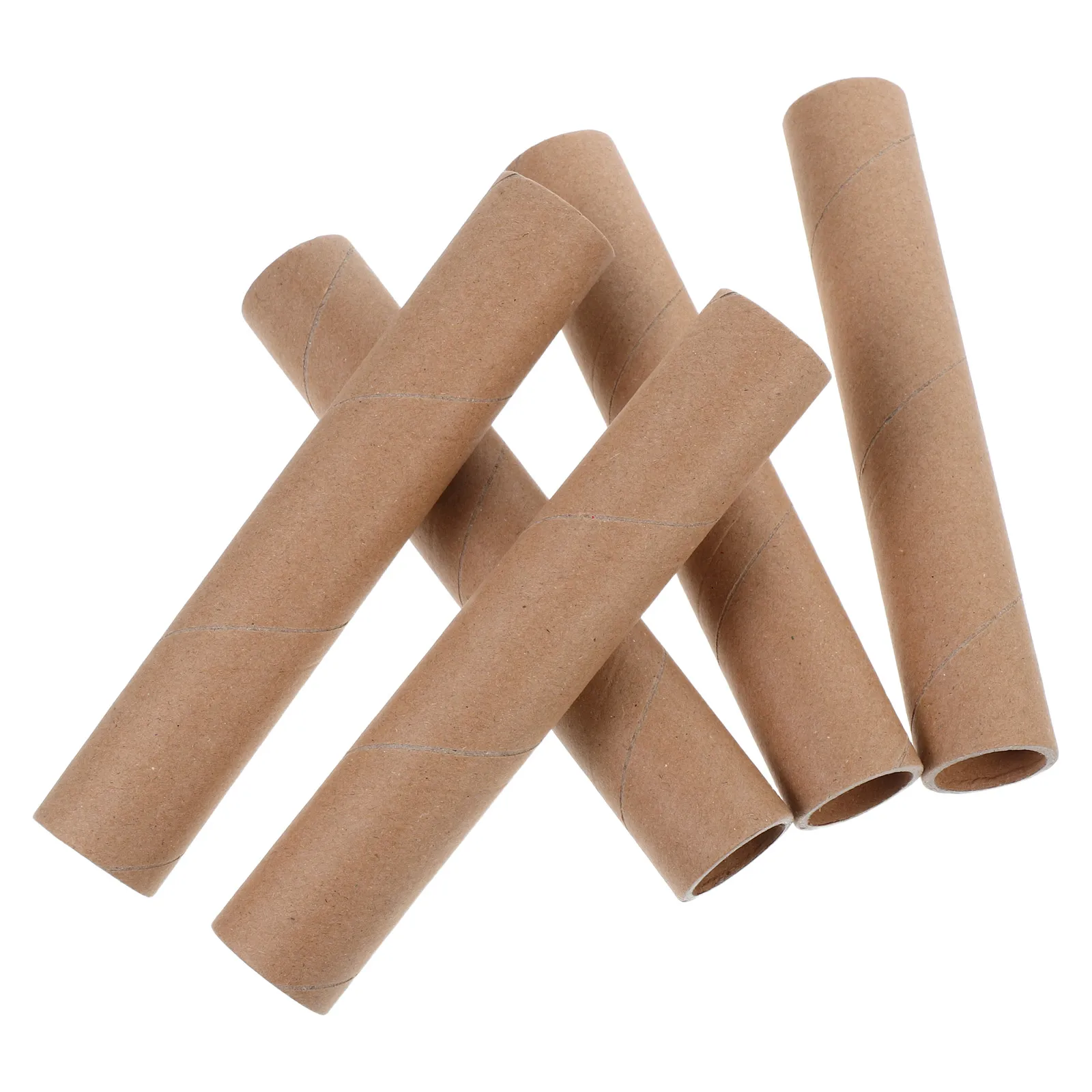 

5pcs Paper Tube Cardboard Cylinder Craft Tubes Paper Towel Tubes For Crafts Poster Storage Round Design Lightweight