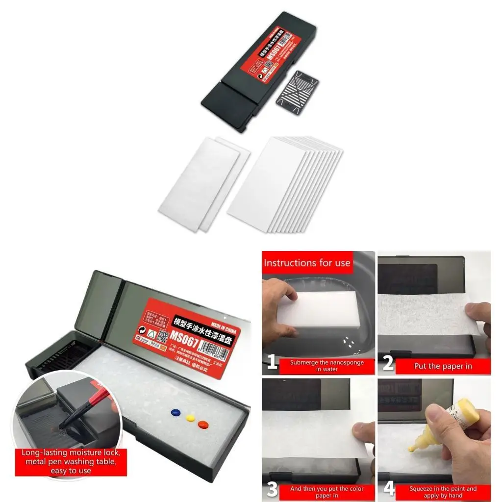 

652F Удобный инструмент для моделирования «сделай сам», контейнер для влаги, сохраняет краски влажными и готовыми к