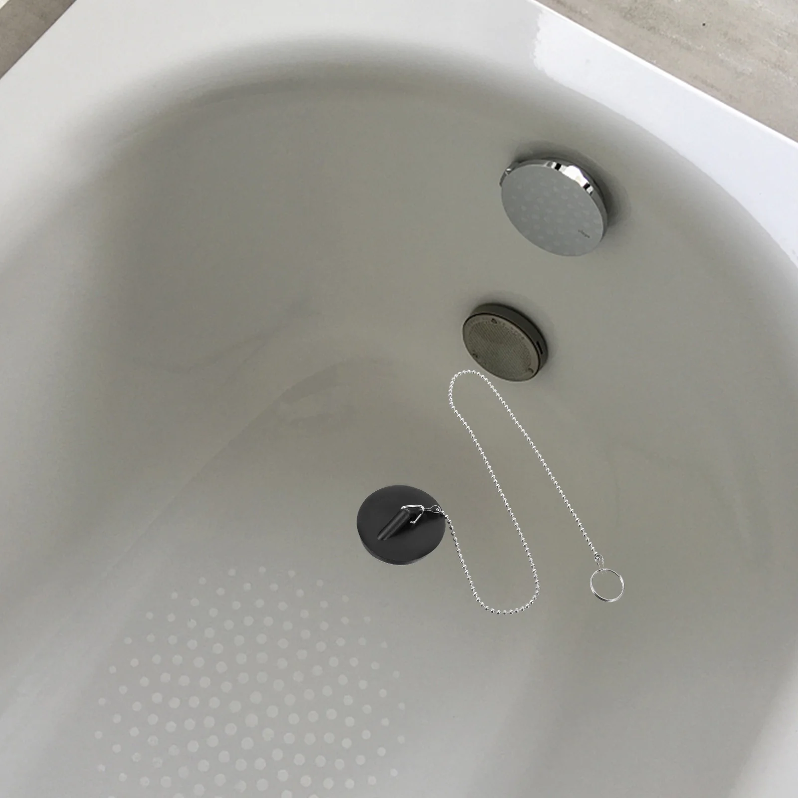 

Rubber Water Stopper Drain Plug Bathroom Sink Bathtub Tub Accessories Chain Removal Material No Leakage Bath Plug