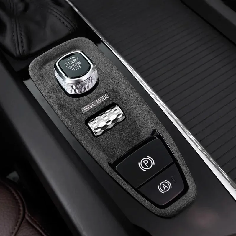 Car Knob Cover for Volvo S90 XC60 V90 XC90 S60 V60, Electronic Handbrake, Decorative Frame, Ignition Start Panel