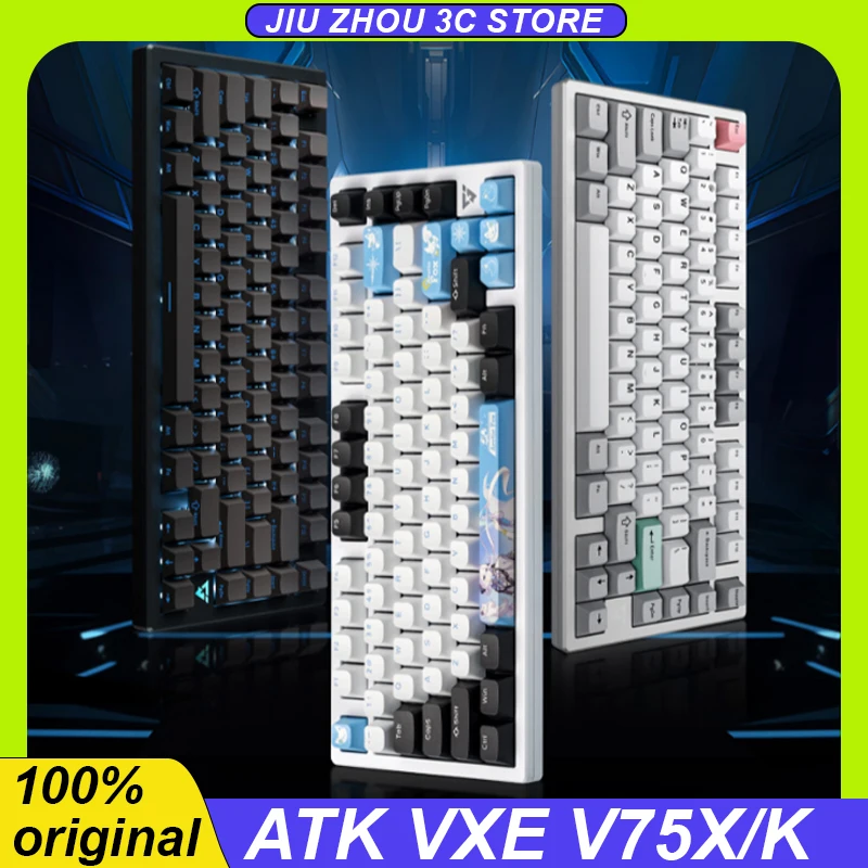 

ATK VXE V75X/K Mechanical Keyboard Aluminum Alloy Bluetooth Wireless Three Mode 75% 80 keys Hot Swap Gasket Custom Game Keyboard