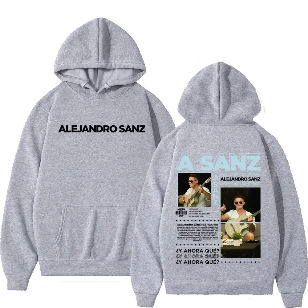 المغني أليخاندرو سانز جولة 2025 موضة الرسومات هوديي الرجال النساء القوطية الشرير البلوز بأكمام طويلة الصوف هوديس فضفاض غير رسمي