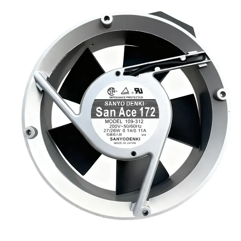 For SANYO SANACE172 109-312 200V 17050 Aluminum Frame Round 17251 AC Fan