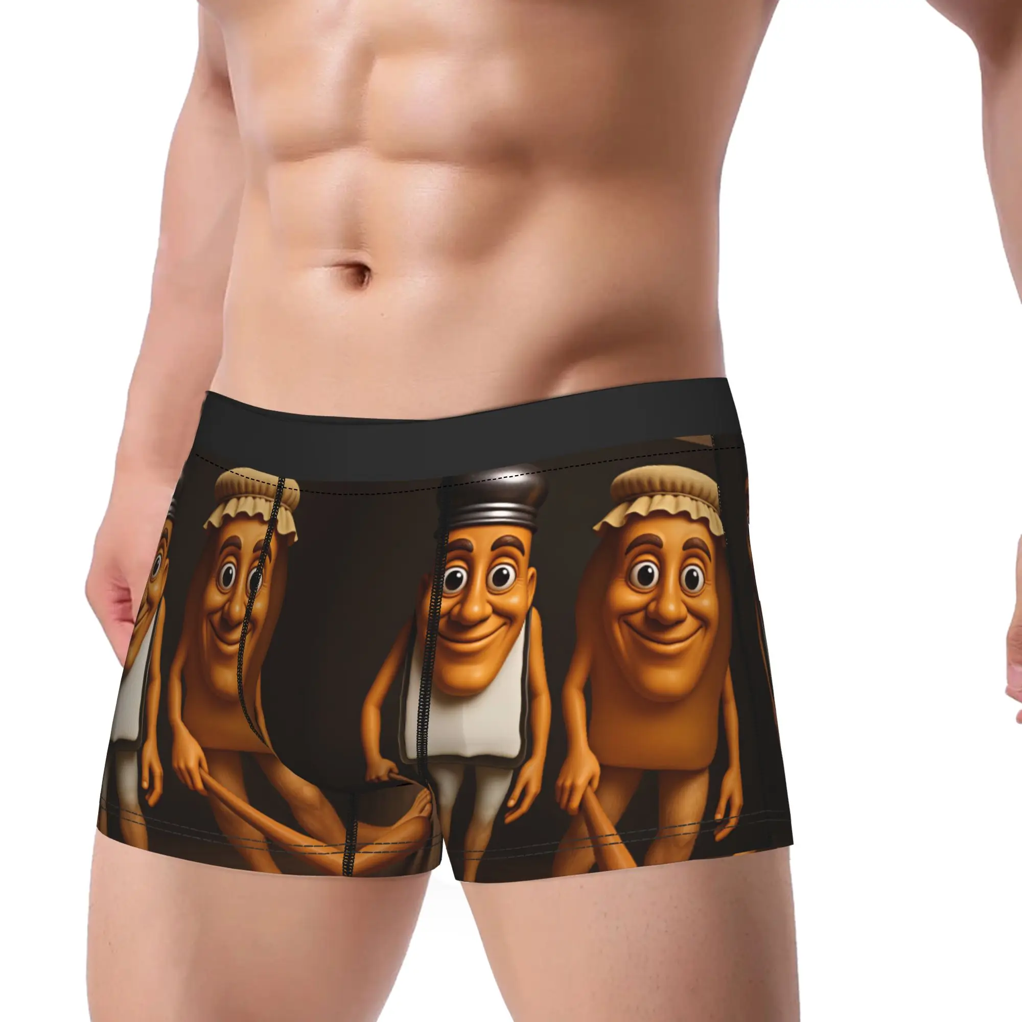 Tung Tung Sahur Couple Character Cartoon Underwear Comfortable Underpants Printing Shorts Briefs For Males 3D Pouch Boxershorts