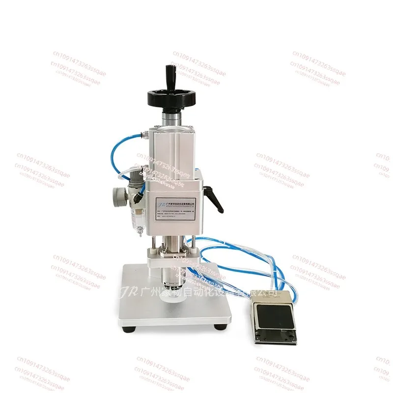 Semi-automatic aluminum cap sealing machine Oral liquid ampoule lock cap binding machine, small pneumatic bottle capping machine