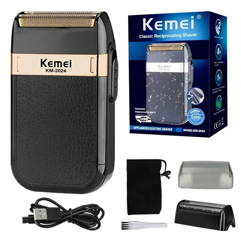 KEMEI Professional Double Electric Shaver for Men Electric Razors Barber Supplies Hair & Beard Trimmer Cordless Rechargeab