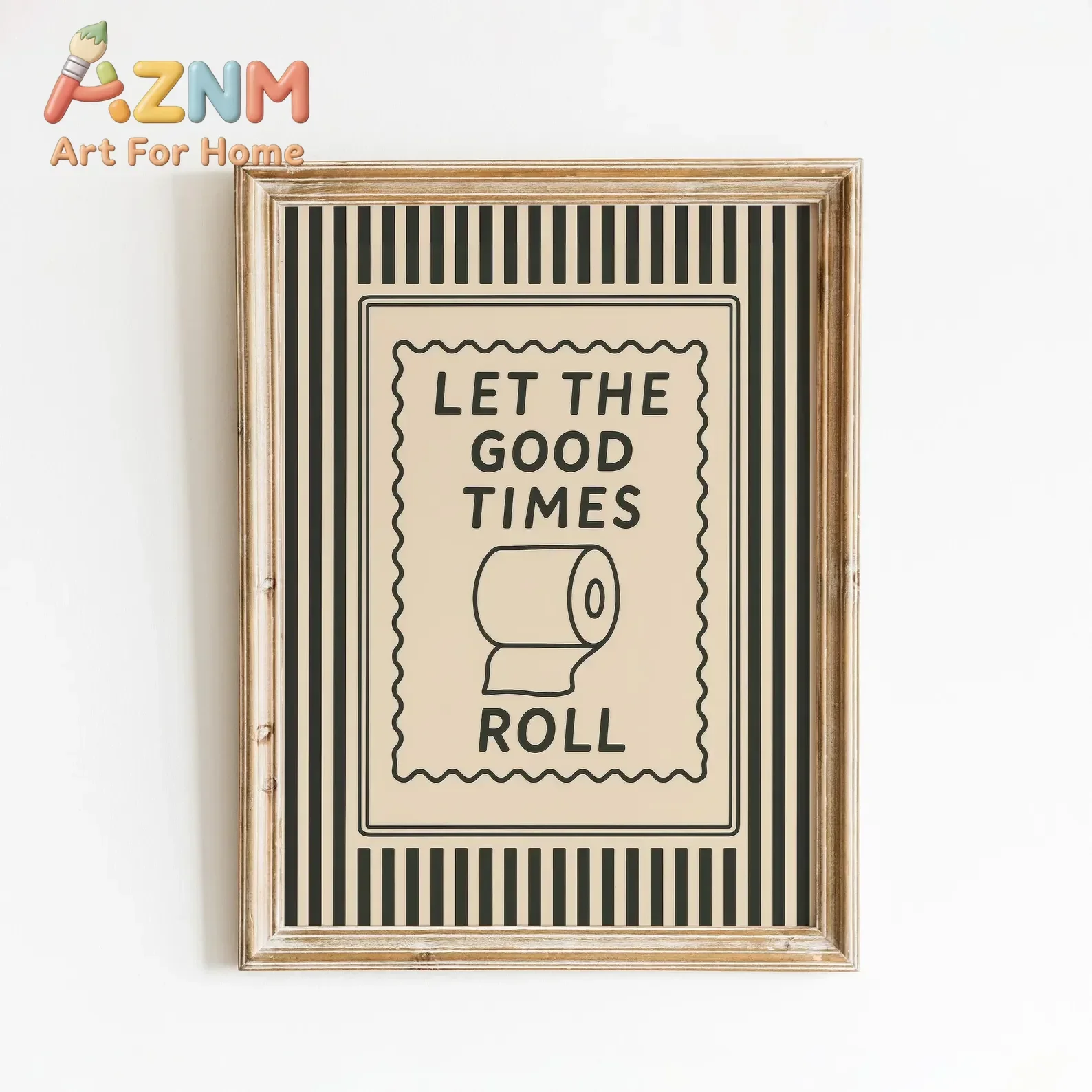 Let the Good times Roll Funny Bathroom Wall Art Decorative Giclee Print Unframed Poster Ideal for Home Decor
