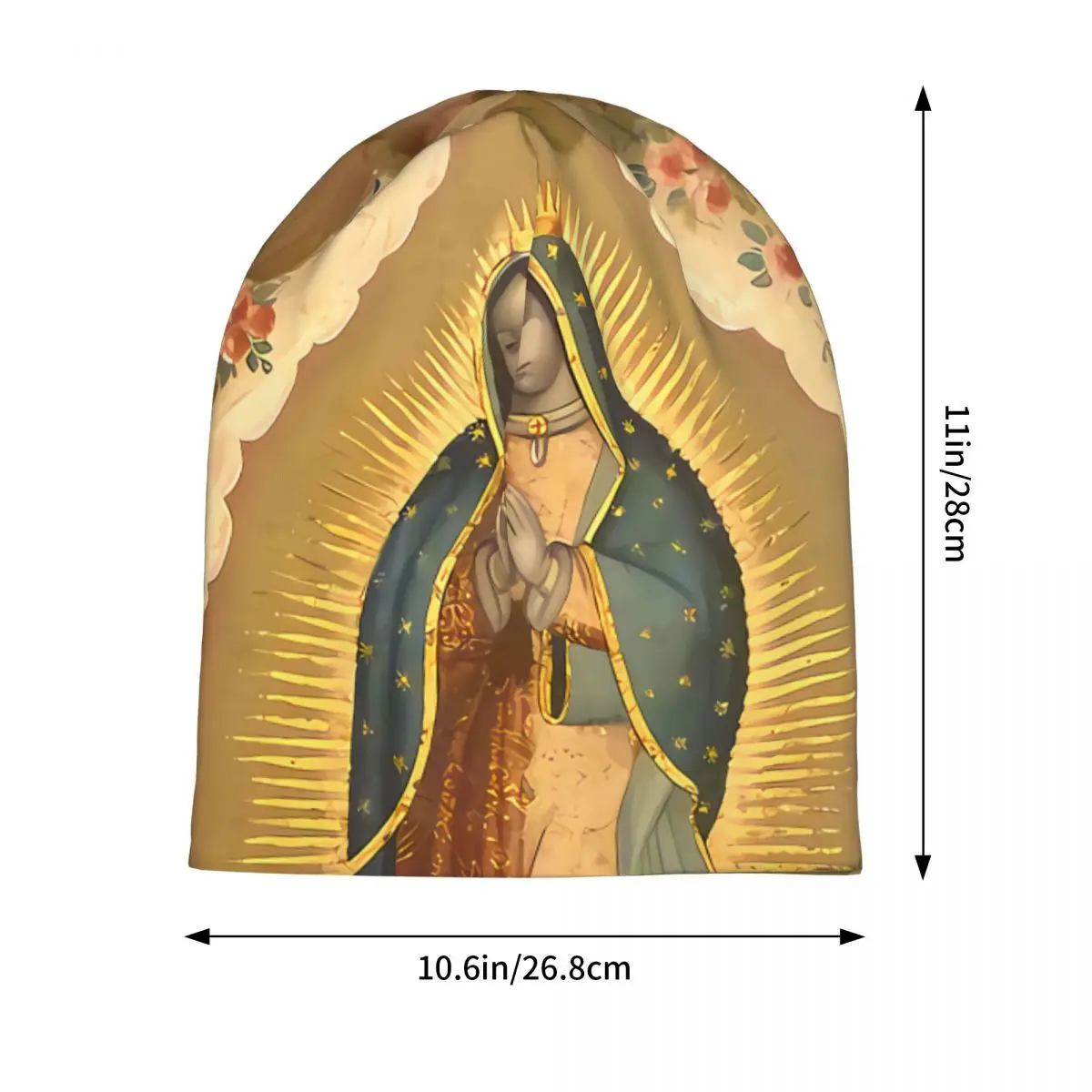 Virgin Of Guadalupe With The Four Apparitions Christian Washed Thin Bonnet Outdoor Casual Beanies Protection Men Women Hats