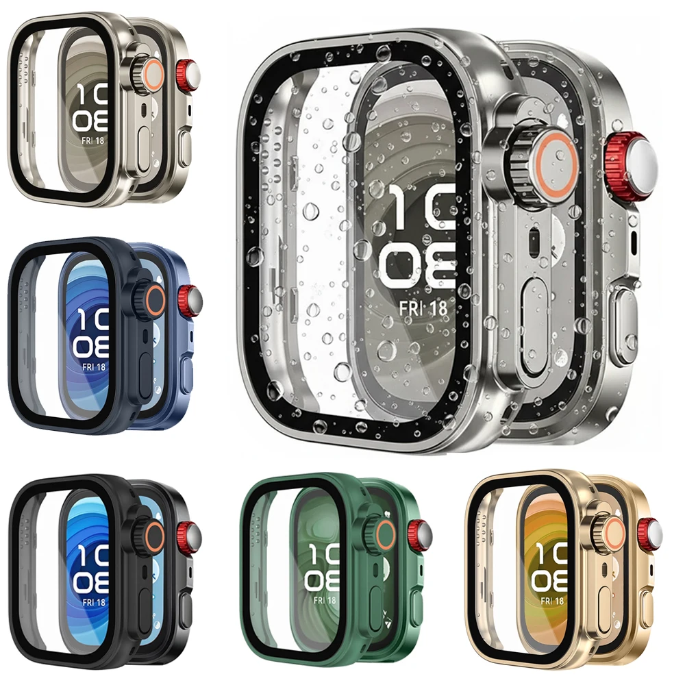 Cover For Huawei watch Fit 5 4 Pro Screen Protector Bumper Frame Tempered Glass+PC Change To Ultra Case For huawei watch fit 3 4