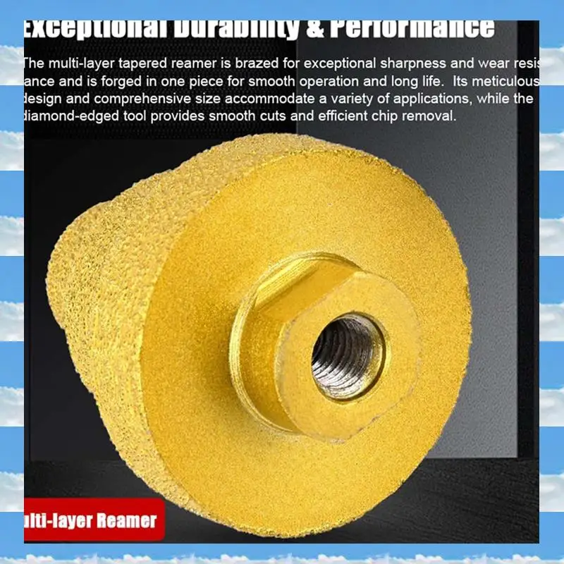 

A11I 2Pcs 20-35-50Mm Diamond Chamfer Drill Bit Angle Grinder Saw M10 Thread For Enlarge Marble Tile Masonry Concrete