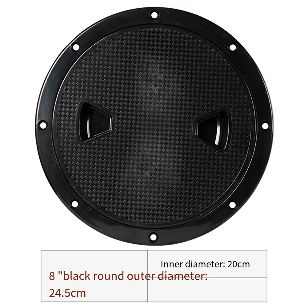 8 Inch ABS Plastic Anti-slip Deck Inspection Hole Cover For Yacht Hatch Access-Port Marine Boat Maintenance Tools