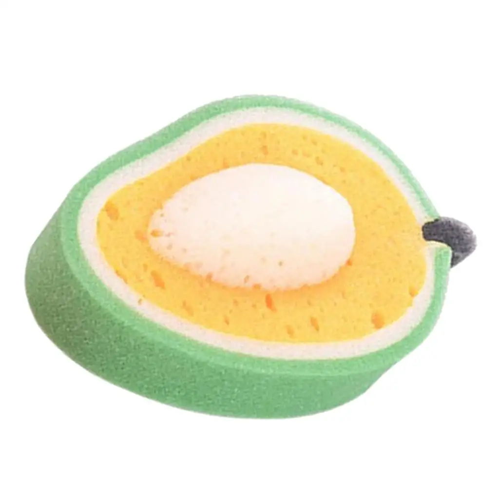 Cute Sponge Dishwashing Tool Fruit Shape Bath and Kitchen Cleaner Rich Foam Sponge Scrubber for Home Decor Use